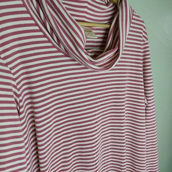 Blair Pink Striped Long Sleeve Cowl Neck Dress - Picture 5 of 11